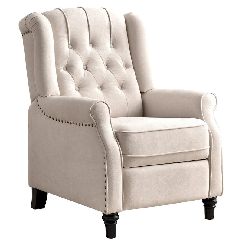 Fauteuil inclinable à dossier basculant jaune/vert/bleu/beige, capitonné, une place