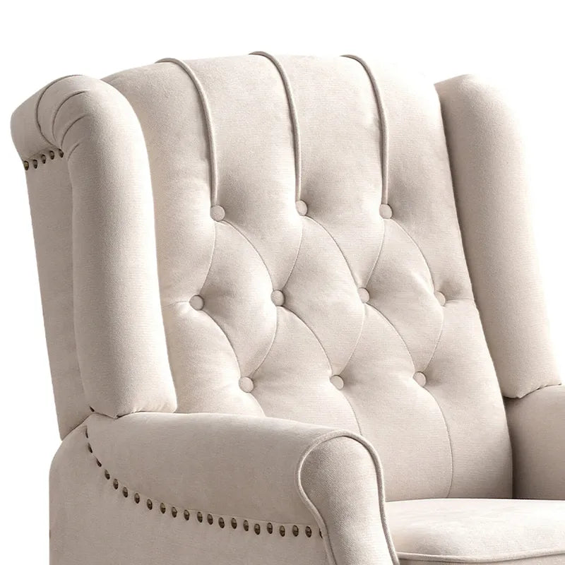 Fauteuil inclinable à dossier basculant jaune/vert/bleu/beige, capitonné, une place