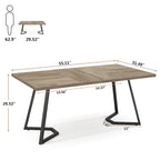 Bureau informatique 140 cm, blanc / marron rustique / marron clair, plateau aspect marbre, 1 personne