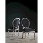 Chaise de salle à manger ovale dossier parisien, lot de 2 – Plusieurs coloris