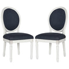 Chaise de salle à manger ovale dossier parisien, lot de 2 – Plusieurs coloris