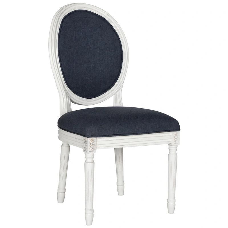 Chaise de salle à manger ovale dossier parisien, lot de 2 – Plusieurs coloris