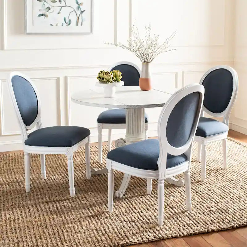Chaise de salle à manger ovale dossier parisien, lot de 2 – Plusieurs coloris