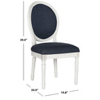 Chaise de salle à manger ovale dossier parisien, lot de 2 – Plusieurs coloris
