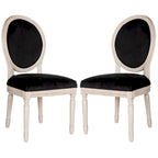 Chaise de salle à manger ovale dossier parisien, lot de 2 – Plusieurs coloris