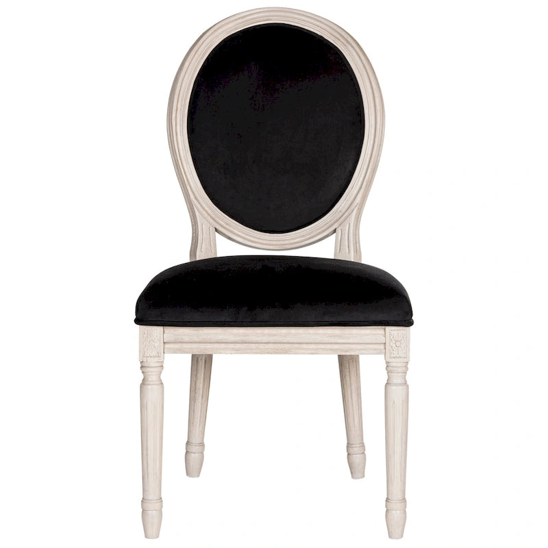 Chaise de salle à manger ovale dossier parisien, lot de 2 – Plusieurs coloris