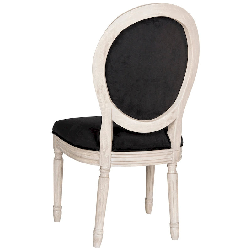 Chaise de salle à manger ovale dossier parisien, lot de 2 – Plusieurs coloris