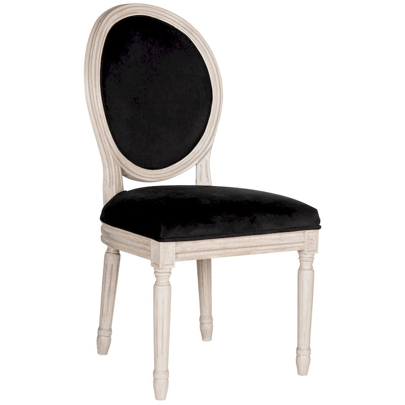 Chaise de salle à manger ovale dossier parisien, lot de 2 – Plusieurs coloris