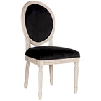 Chaise de salle à manger ovale dossier parisien, lot de 2 – Plusieurs coloris