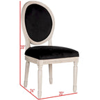 Chaise de salle à manger ovale dossier parisien, lot de 2 – Plusieurs coloris