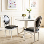 Chaise de salle à manger ovale dossier parisien, lot de 2 – Plusieurs coloris