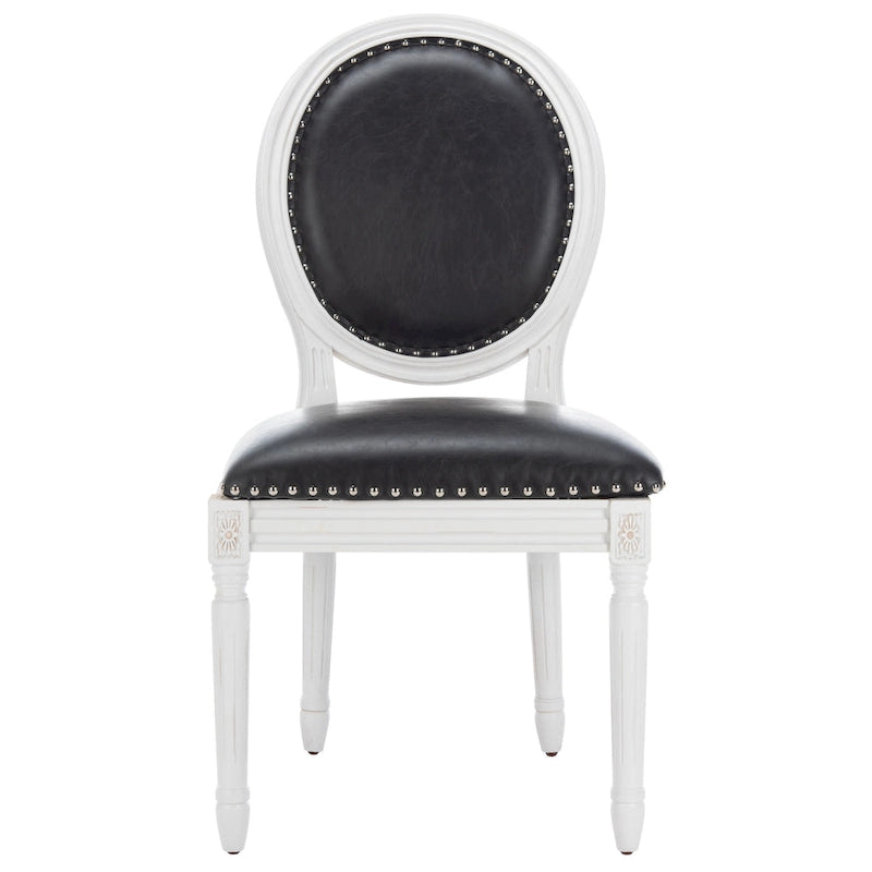 Chaise de salle à manger ovale dossier parisien, lot de 2 – Plusieurs coloris
