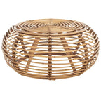 Table basse ronde en rotin Honey Brown Wash, 1 personne