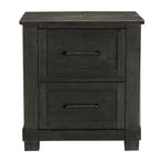 Ensemble de chambre à coucher 4 pièces avec rangement en bois massif anthracite et graphite – Grand lit/Très grand lit