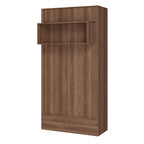 Lit escamotable mural simple Ash / Marron / Blanc / Gris / Noir avec étagère
