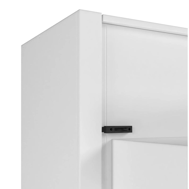 Lit escamotable mural simple Ash / Marron / Blanc / Gris / Noir avec étagère