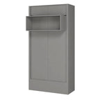 Lit escamotable mural simple Ash / Marron / Blanc / Gris / Noir avec étagère
