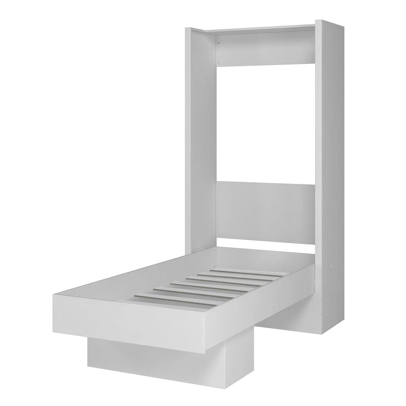 Lit escamotable mural simple Ash / Marron / Blanc / Gris / Noir avec étagère