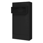 Lit escamotable mural simple Ash / Marron / Blanc / Gris / Noir avec étagère