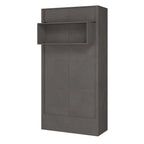 Lit escamotable mural simple Ash / Marron / Blanc / Gris / Noir avec étagère