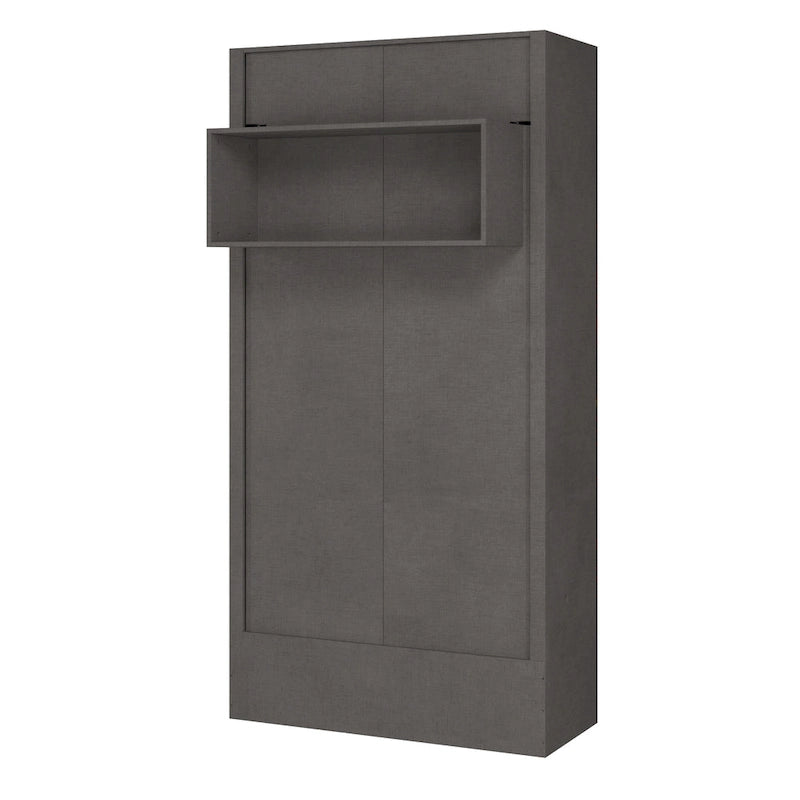 Lit escamotable mural simple Ash / Marron / Blanc / Gris / Noir avec étagère