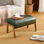 Tabouret d'appoint mi-siècle en similicuir vert / camel / marron / bleu, assise individuelle