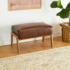 Tabouret d'appoint mi-siècle en similicuir vert / camel / marron / bleu, assise individuelle