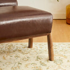 Tabouret d'appoint mi-siècle en similicuir vert / camel / marron / bleu, assise individuelle