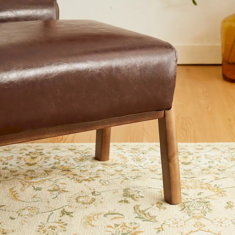 Tabouret d'appoint mi-siècle en similicuir vert / camel / marron / bleu, assise individuelle