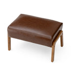 Tabouret d'appoint mi-siècle en similicuir vert / camel / marron / bleu, assise individuelle