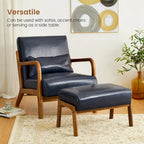 Tabouret d'appoint mi-siècle en similicuir vert / camel / marron / bleu, assise individuelle