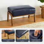 Tabouret d'appoint mi-siècle en similicuir vert / camel / marron / bleu, assise individuelle