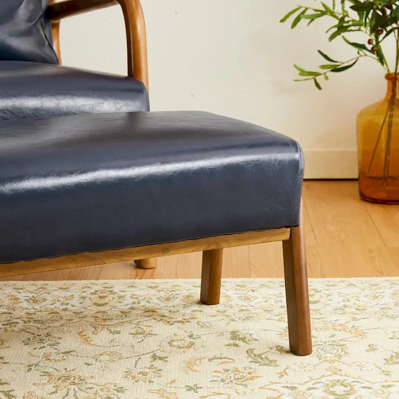 Tabouret d'appoint mi-siècle en similicuir vert / camel / marron / bleu, assise individuelle