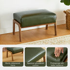 Tabouret d'appoint mi-siècle en similicuir vert / camel / marron / bleu, assise individuelle