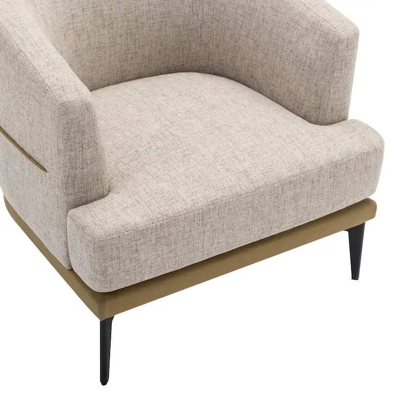 Fauteuil crapaud bicolore, Vert Moutarde / Orange Brûlé, 1 place