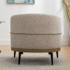 Fauteuil crapaud bicolore, Vert Moutarde / Orange Brûlé, 1 place