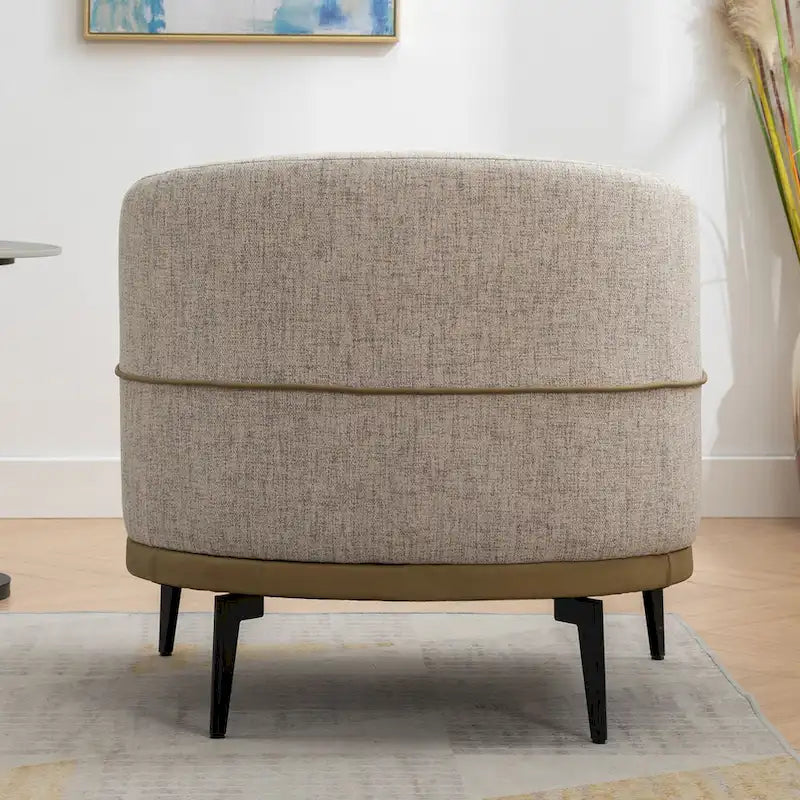 Fauteuil crapaud bicolore, Vert Moutarde / Orange Brûlé, 1 place