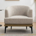 Fauteuil crapaud bicolore, Vert Moutarde / Orange Brûlé, 1 place