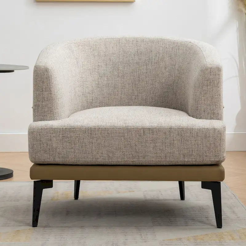 Fauteuil crapaud bicolore, Vert Moutarde / Orange Brûlé, 1 place