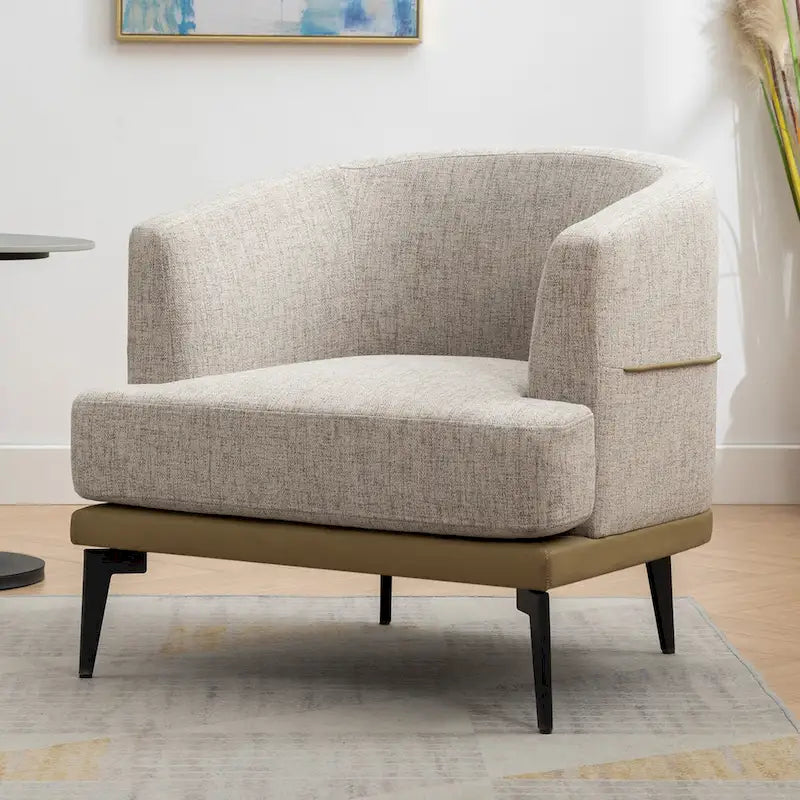 Fauteuil crapaud bicolore, Vert Moutarde / Orange Brûlé, 1 place