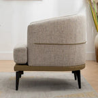 Fauteuil crapaud bicolore, Vert Moutarde / Orange Brûlé, 1 place