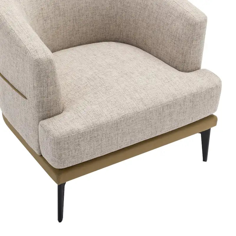 Fauteuil crapaud bicolore, Vert Moutarde / Orange Brûlé, 1 place