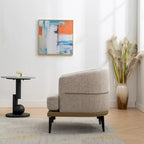 Fauteuil crapaud bicolore, Vert Moutarde / Orange Brûlé, 1 place