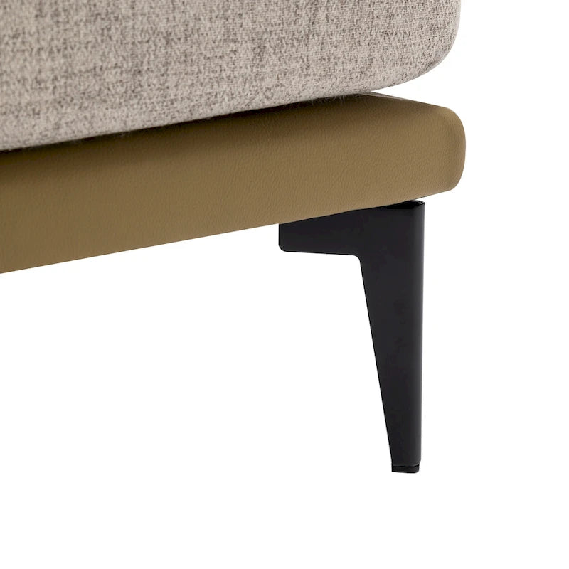 Fauteuil crapaud bicolore, Vert Moutarde / Orange Brûlé, 1 place