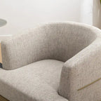 Fauteuil crapaud bicolore, Vert Moutarde / Orange Brûlé, 1 place