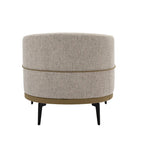 Fauteuil crapaud bicolore, Vert Moutarde / Orange Brûlé, 1 place