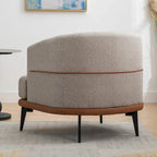 Fauteuil crapaud bicolore, Vert Moutarde / Orange Brûlé, 1 place