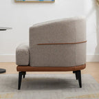 Fauteuil crapaud bicolore, Vert Moutarde / Orange Brûlé, 1 place