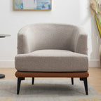 Fauteuil crapaud bicolore, Vert Moutarde / Orange Brûlé, 1 place