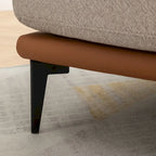 Fauteuil crapaud bicolore, Vert Moutarde / Orange Brûlé, 1 place
